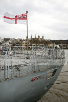 HMS Argyll arrives in London 2014