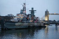 HMS Belfast largest cruiser in RN 91,000 tons built 1938