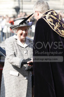 H M The Queen arrives at Westminster Abbey