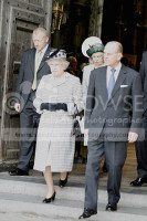 Queen & Duke Of Edinburgh leave Westminster Abbey